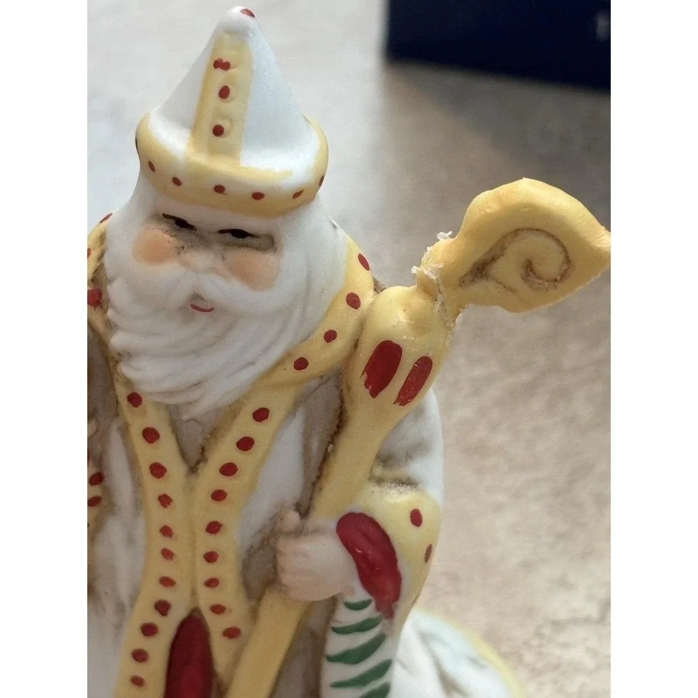 A Century of Santas Porcelain Figurines Set of 5 1880-1940 Vintage Christmas